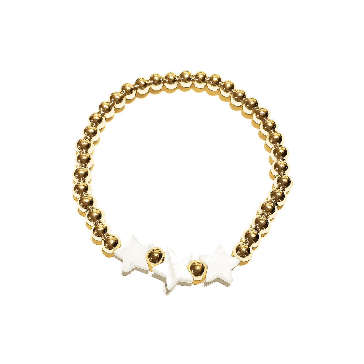Pulsera bañada oro con estrellas (ESTRE24)