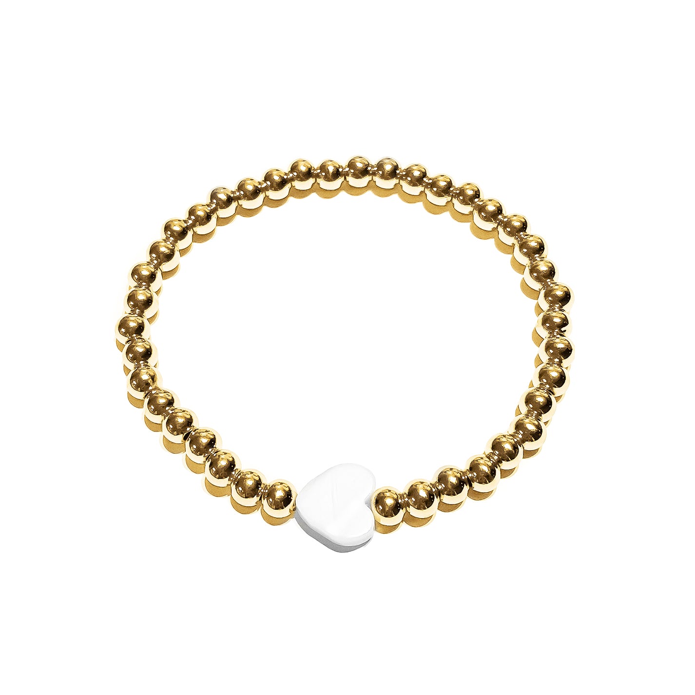 Pulsera Bañada en Oro con Corazón (COR26)