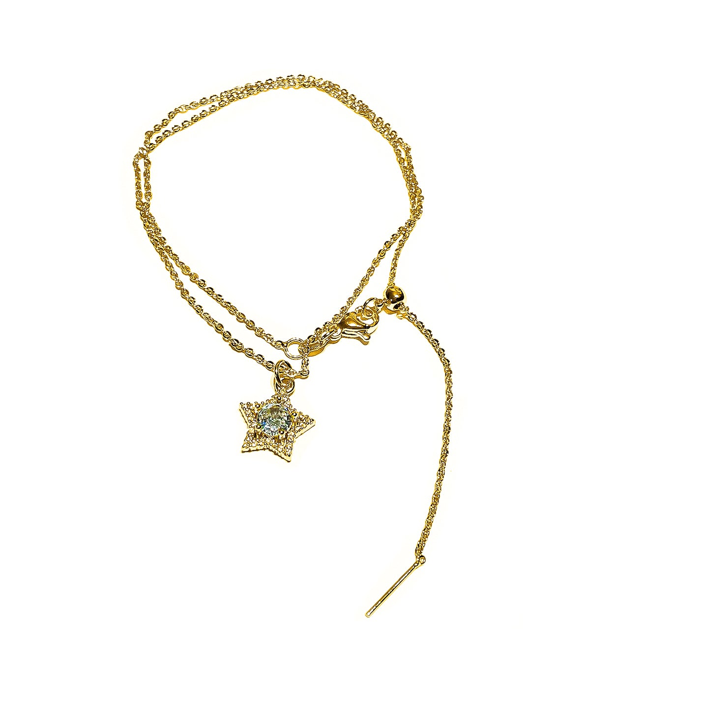 Collar estrella ajustable bañado en oro (EST31)