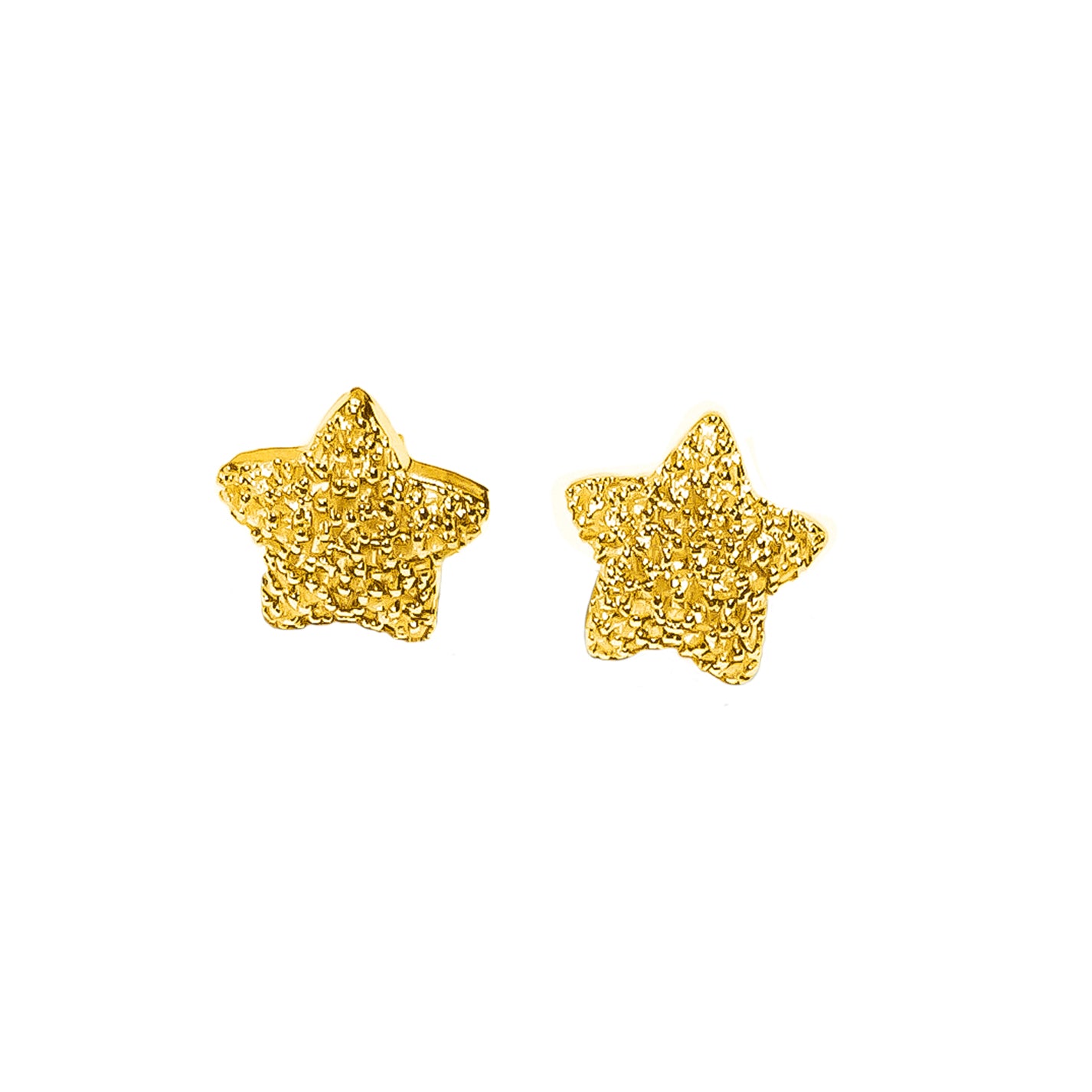 Aros estrella bañados en oro (PE09)