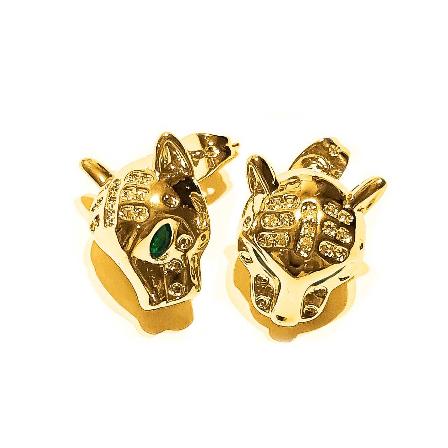 Aros felino bañado en oro (FE15)