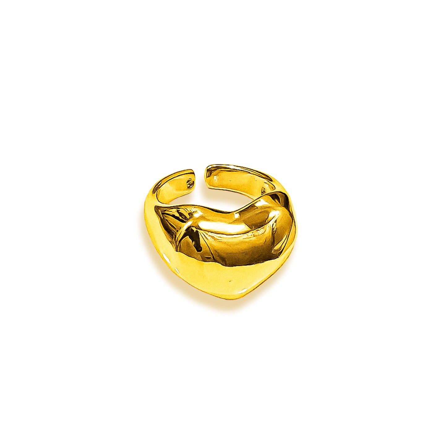 Anillo Corazón Bañado en Oro (AC01)