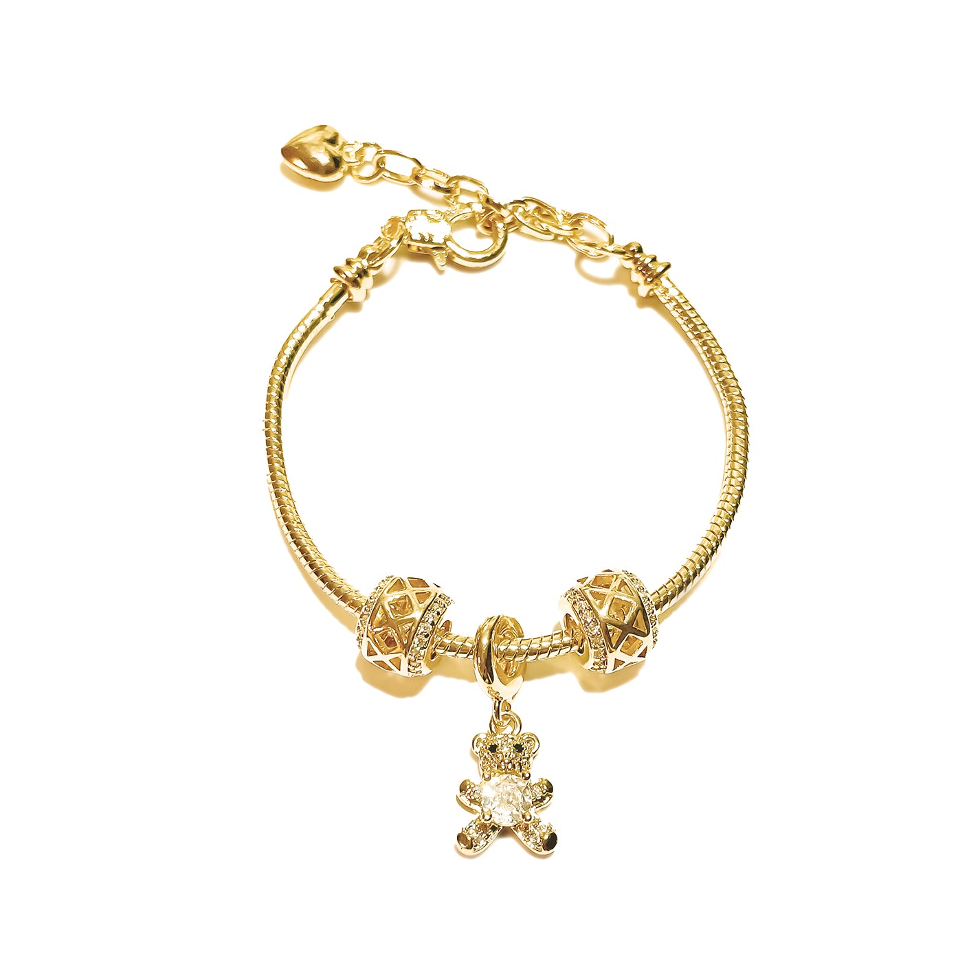 Pulsera osito bañada en oro (OS29)