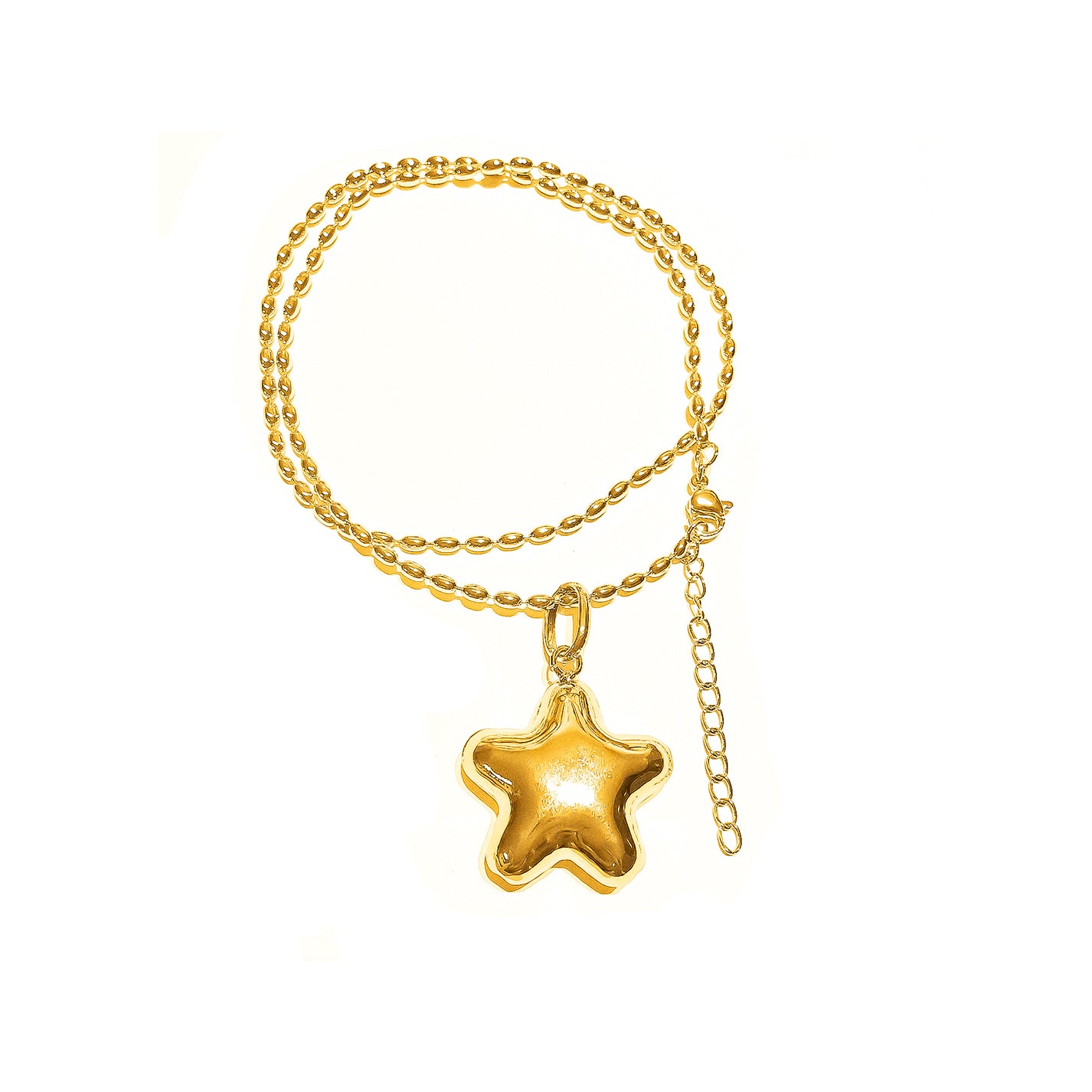 Collar estrella bañada en oro (E04)