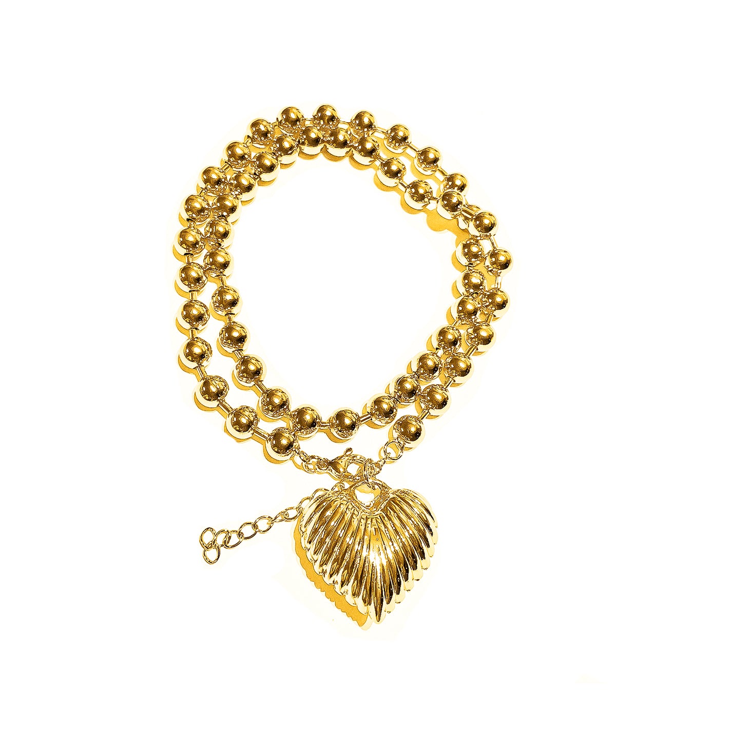 Collar corazón con diseño bañada en oro (CP08)