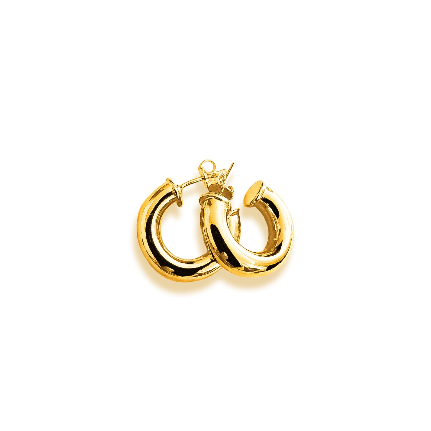 Aros argolla ppequeña bañados en oro (ARPE17)