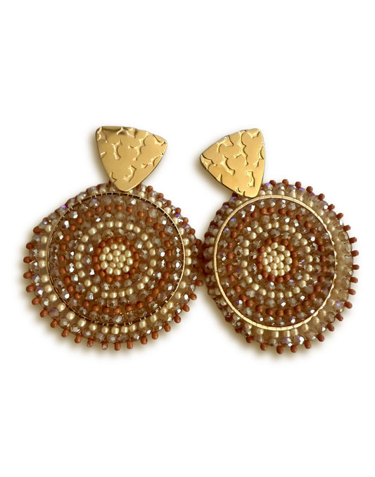 Aros Circulares Mostacillas Artesanales (EHJARRED02)