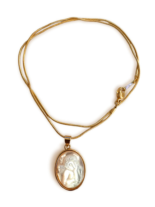 Collar Ajustable con Colgante Ají Bañado en Oro (EHJCOLMED06)